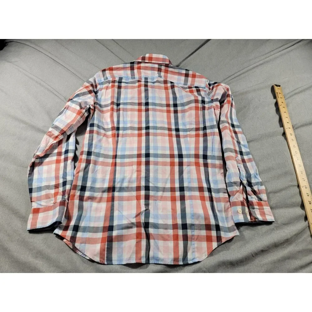 Banana‎ Republic Button Up Shirt Mens Medium Plaid Grant Fit L/S Supmia Cotton